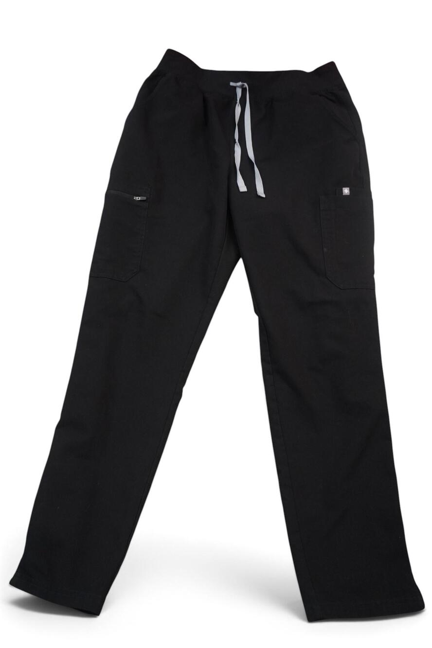 FIGS Pants Womens Large Black Technical Collection Scrub Cargo Drawstring